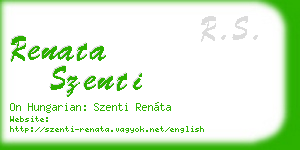 renata szenti business card